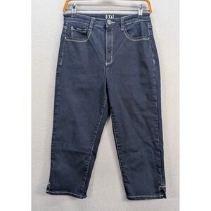 FDJ French Dressing Jeans Women's Size 10 Capri Dark Wash Cropped Denim Stretch